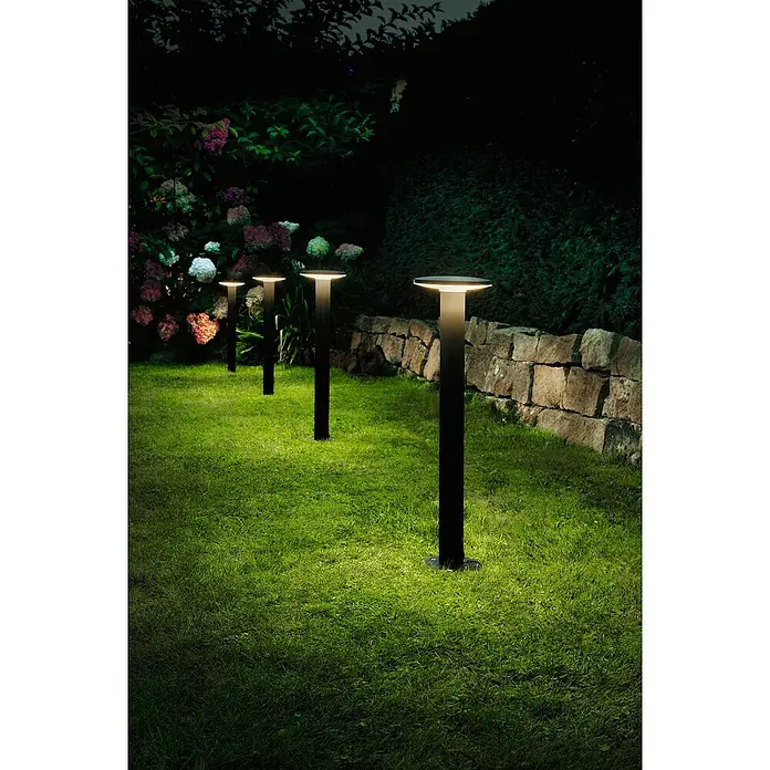 Paulmann Plug & Shine LED-Außenleuchte Plate - 1-flammig, 6 W, Warmweiß, IP44 - Stimmungsaufnahme