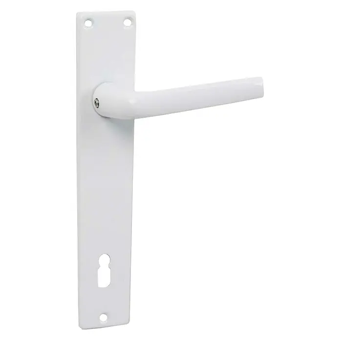 Juego de manillas - L x An: 210 x 44 mm, Aluminio, Blanco