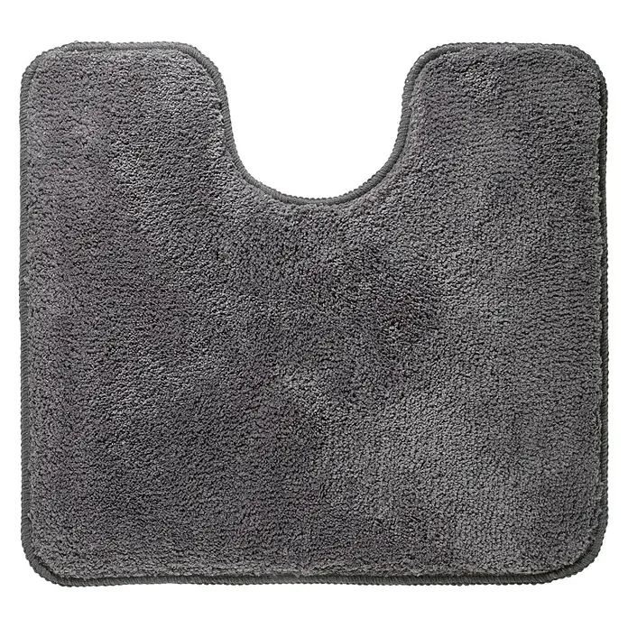 Sealskin Toiletmat Angora - 60 x 55 cm, Grijs, 100% Polyester - Bovenaanzicht