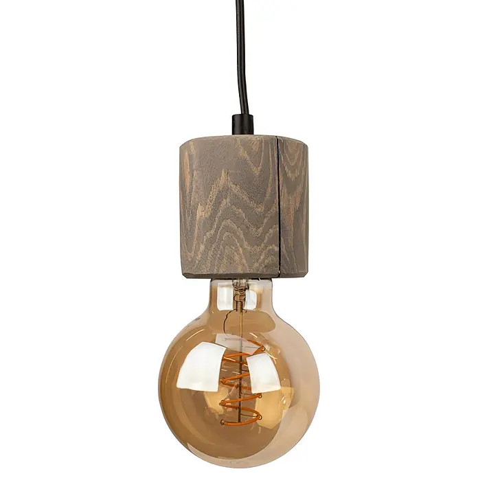 Spotlight Pendelleuchte Pino - 60 W, L x B x H: 55 x 80 x 100 cm, Gebeizte Kiefer, E27 - Detailaufnahme