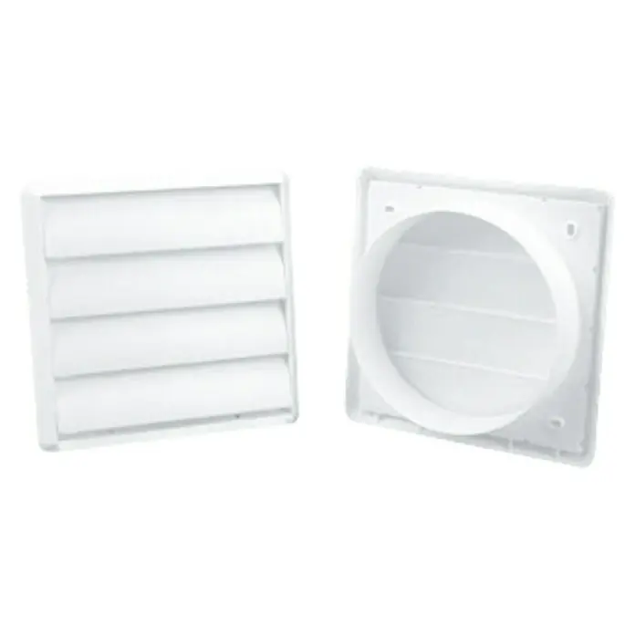 Rejilla de ventilación redonda Tubpla - 150 mm, Blanco