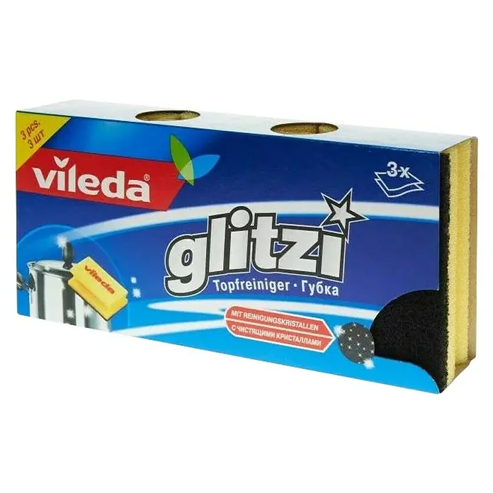 Vileda Spužva Glitzi - Žute boje - Dijagonalni pogled