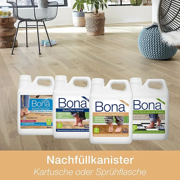 Bona Bodenreiniger Reiniger für geölte Böden - 2,5 l, Kanister - Informationsansicht