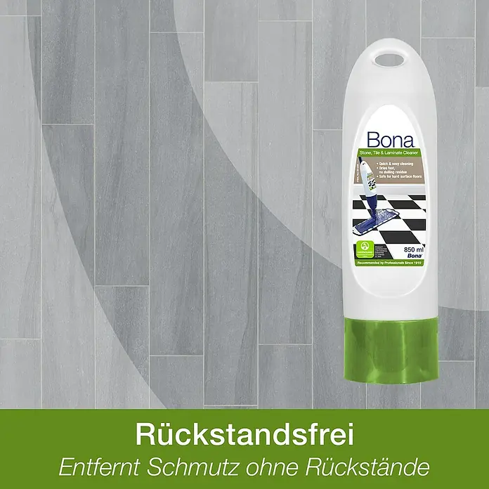 Bona Fliesen- & Laminatreiniger - 0,85 l, Sprühreiniger-Kartusche - Informationsansicht