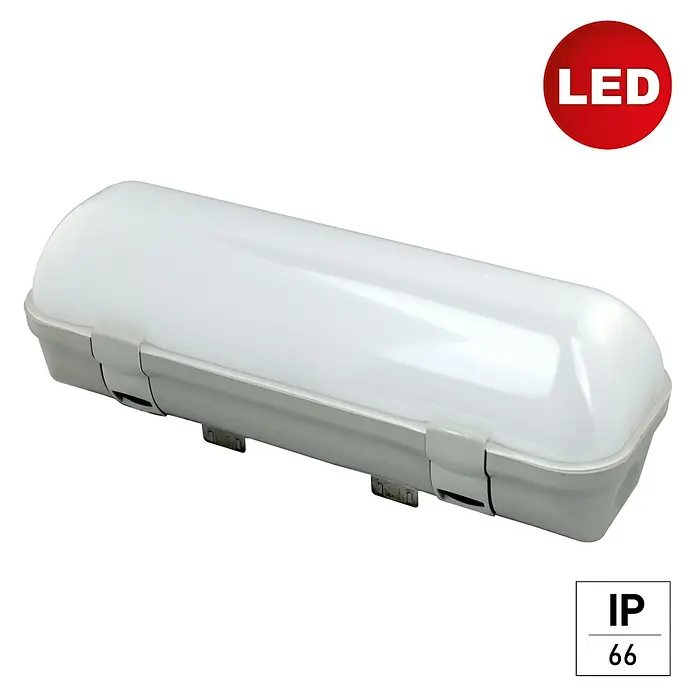Ovalleuchte Midi - IP65, Hellgrau, L x B x H: 30 x 10,4 x 10,4 cm - Informationsansicht