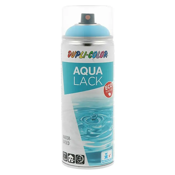 Dupli-Color Aqua Lackspray - Eisblau, Hochglänzend, 350 ml - Vorderansicht