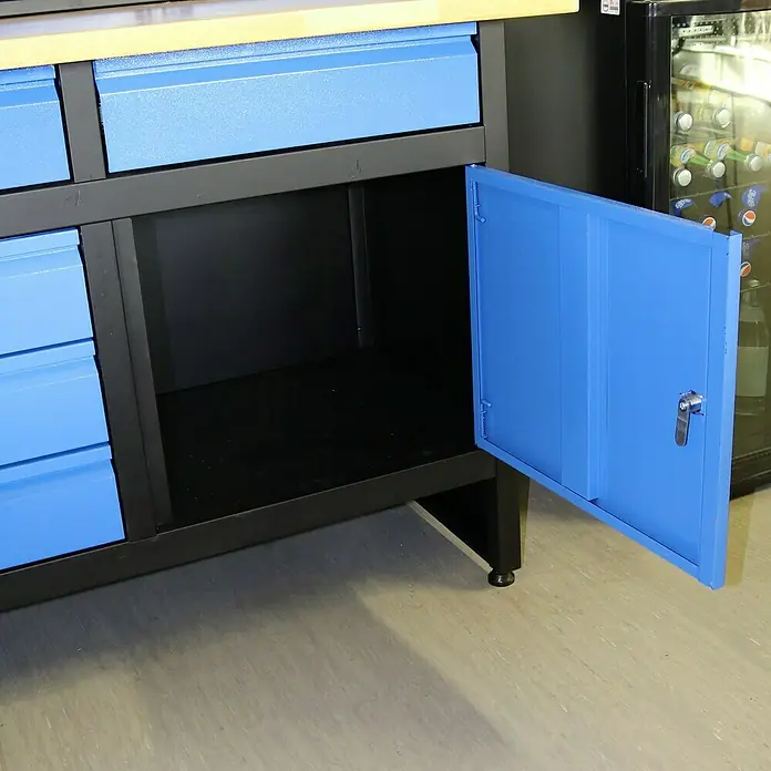 Güde Werkbank GW 2/2 - L x B x H: 60 x 120 x 85 cm, Anzahl Schubladen: 2 Stk., Blau/Schwarz - Stimmungsaufnahme