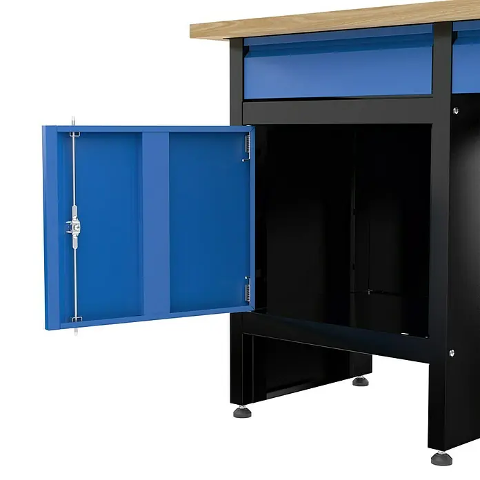 Güde Werkbank GW 6/1 XL - L x B x H: 60 x 171,2 x 85 cm, Anzahl Schubladen: 6 Stk., Blau/Schwarz - Detailaufnahme