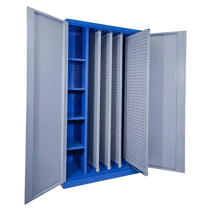 Güde Werkzeugschrank VAS T02 - 58 x 111 x 193 cm, Blau/Grau - Diagonale Ansicht