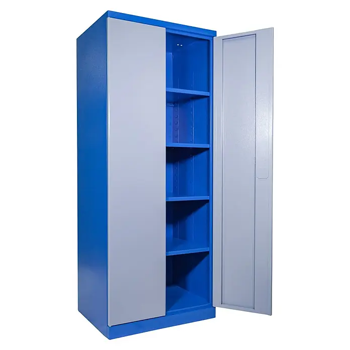 Güde Werkzeugschrank Typ BG - 58 x 78 x 193 cm, Blau/Grau - Diagonale Ansicht