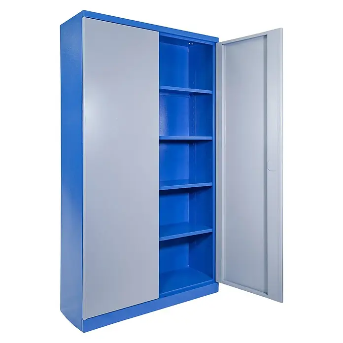 Güde Werkzeugschrank Typ C - 38 x 110 x 193 cm, Blau/Grau - Diagonale Ansicht