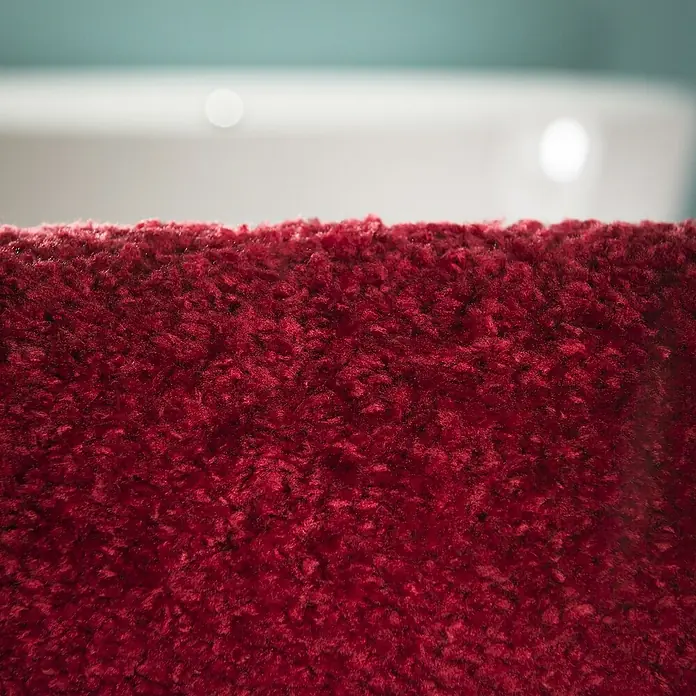 Sealskin Toiletmat Doux - 50 x 45 cm, Rood, 100% Polyester - Close-up