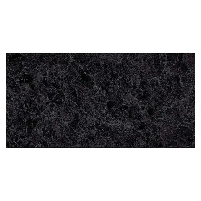 Feinsteinzeugfliese Marble Mix - L x B: 60 x 30 cm, Matt, Schwarz - Draufsicht