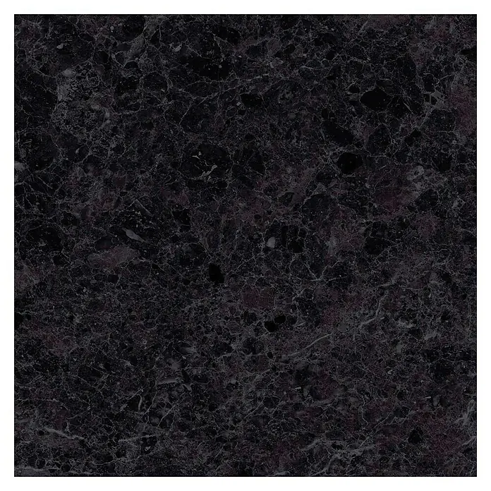 Feinsteinzeugfliese Marble Mix - L x B: 60 x 60 cm, Matt, Schwarz - Draufsicht