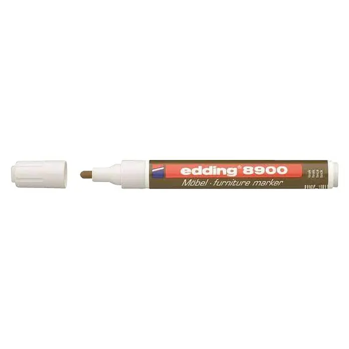 Edding Marcador permanente para muebles - Grosor de trazo: 1,5 mm - 2 mm, Teca - Vista de perfil izquierdo