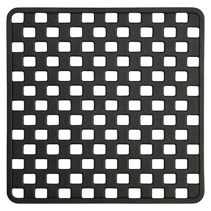 Sealskin Douchemat Doby - 50 x 50 cm, Zwart, Rubber - Bovenaanzicht