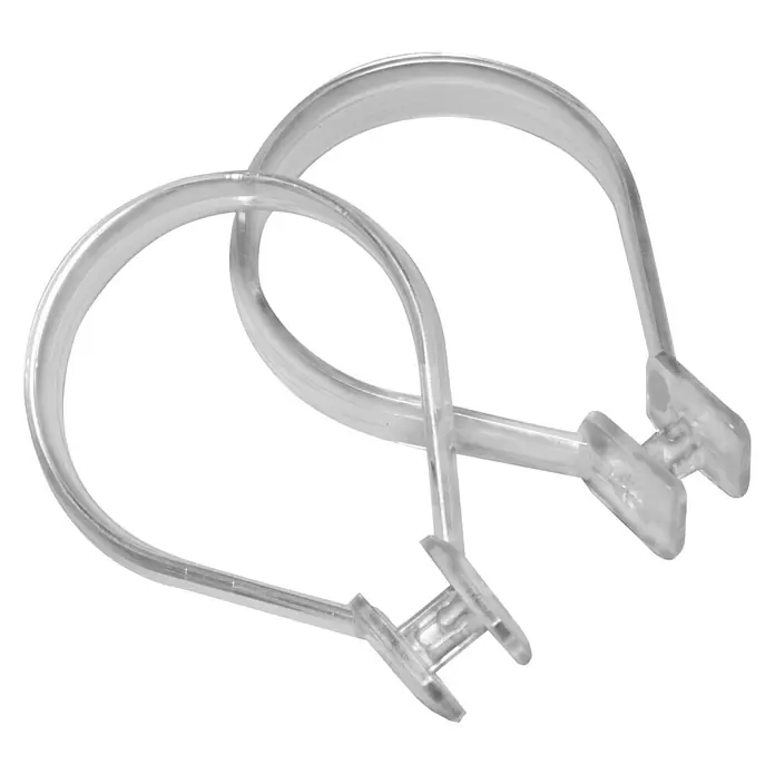 Sealskin Douchegordijnringen Beauty Rings - Transparant - Diagonaal zicht