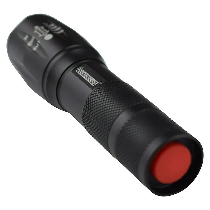 BAUHAUS LED-Taschenlampe - Batteriebetrieben, Schwarz, 120 lm - Diagonale Ansicht
