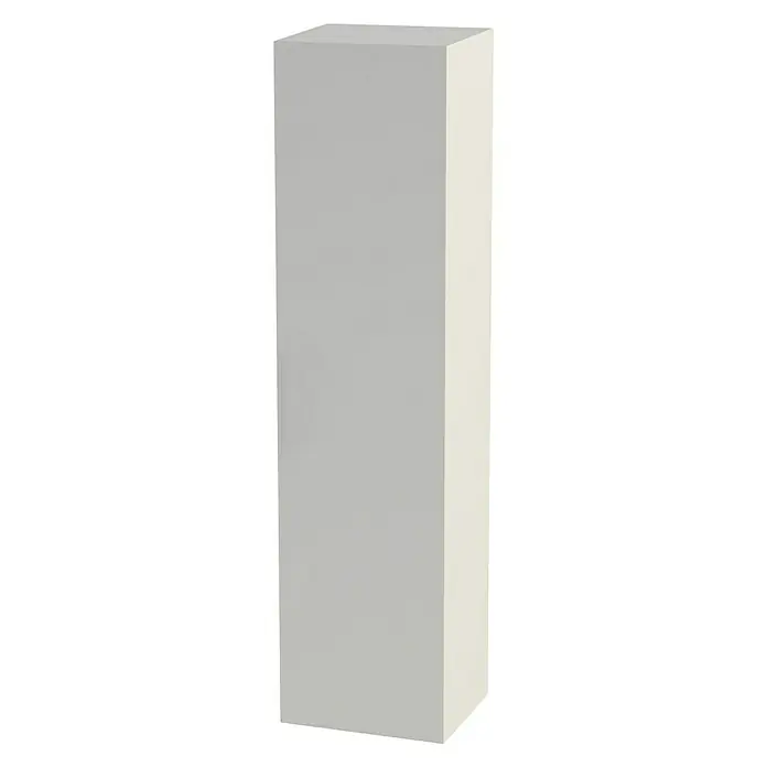 Tiger Studio Hoge kast - 40 x 35 x 160 cm, Hoogglans Wit - Diagonaal zicht