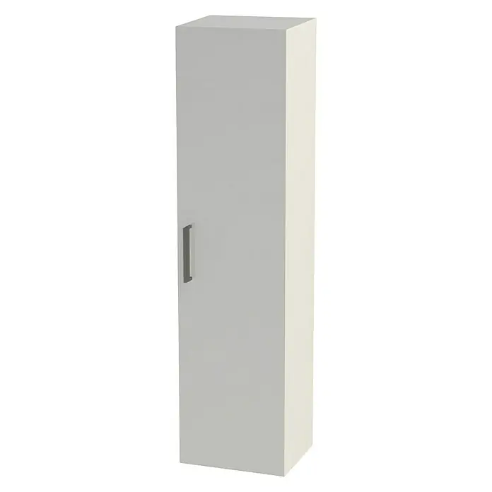 Tiger Studio Hoge kast - 40 x 35 x 160 cm, Hoogglans Wit - Diagonaal zicht
