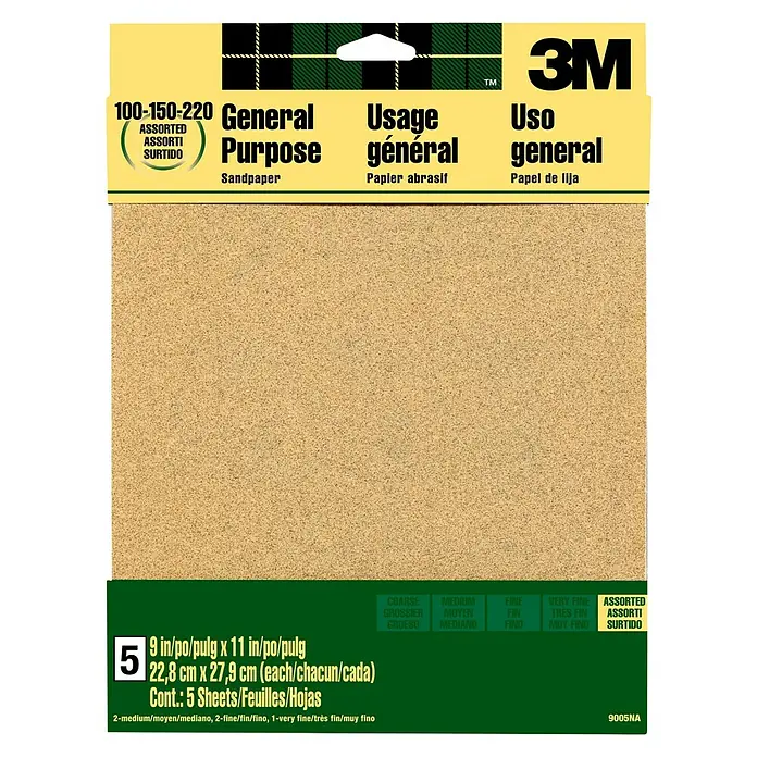 3M Schuurpapierset - 5 st. - Vooraanzicht