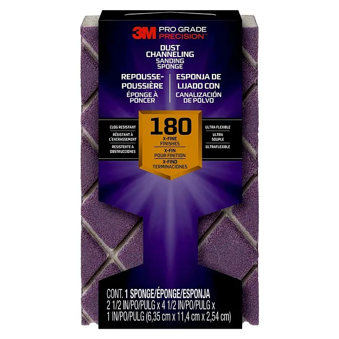 3M Pro Grade Precision Schuurspons - Korreling: 180 - Vooraanzicht