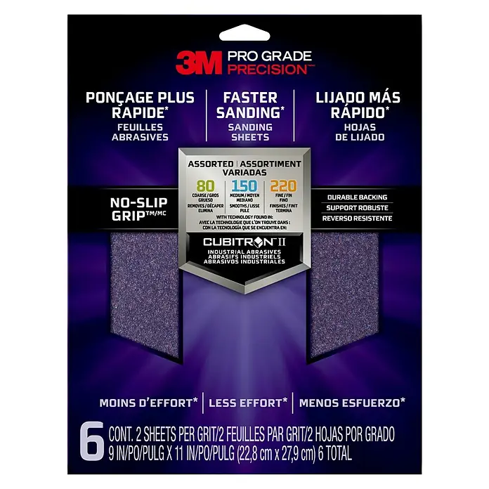 3M Pro Grade Precision Schuurpapierset - 6 st. - Vooraanzicht