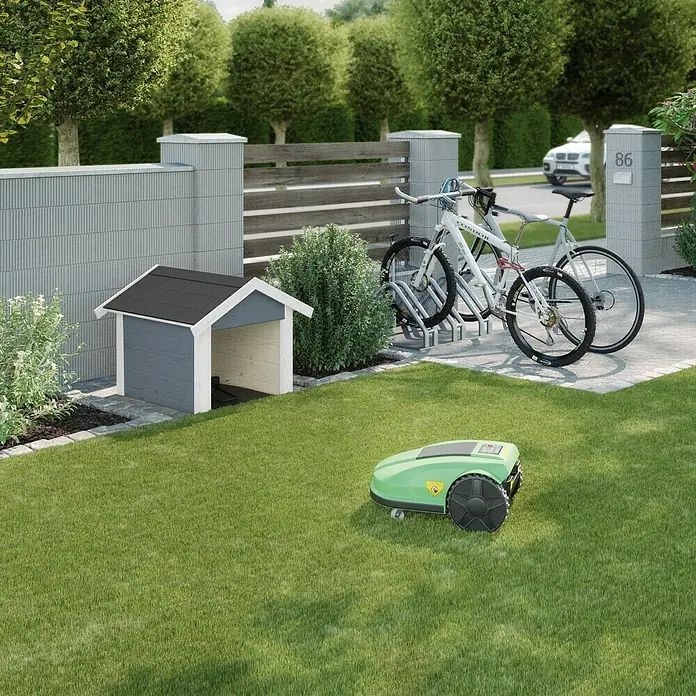 Weka Mähroboter-Garage - 75 x 67 x 71 cm, Grau, Abnehmbares Dach - Stimmungsaufnahme