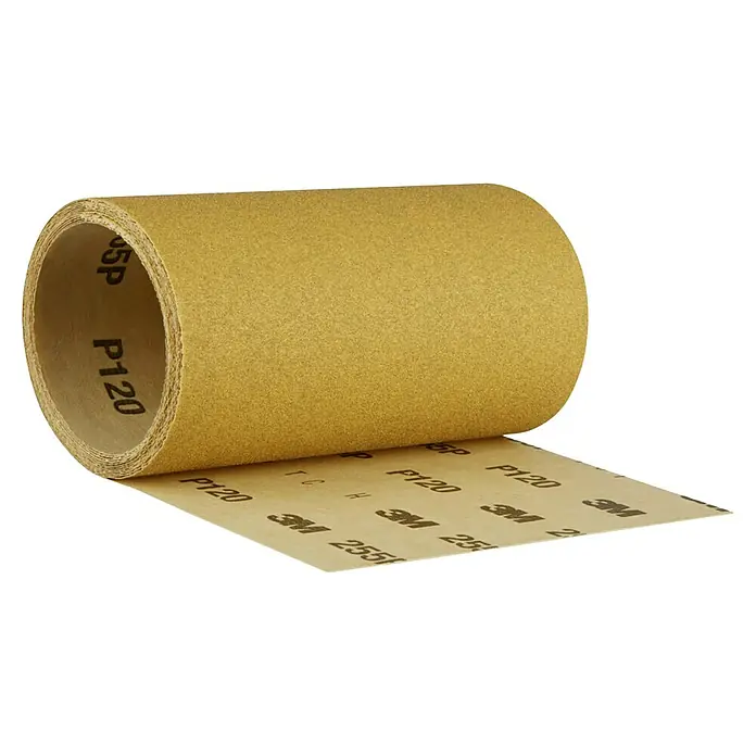 3M Schuurpapier - Korreling: 120, 115 mm x 2,5 m - Diagonaal zicht