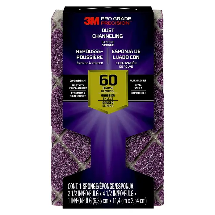 3M Pro Grade Precision Schuurspons - Korreling: 60 - Vooraanzicht