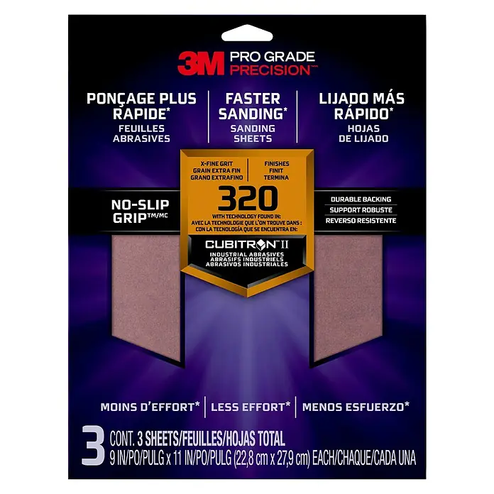 3M Pro Grade Precision Schuurpapier - Korreling: 320 - Vooraanzicht