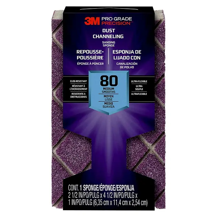 3M Pro Grade Precision Schuurspons - Korreling: 80 - Vooraanzicht