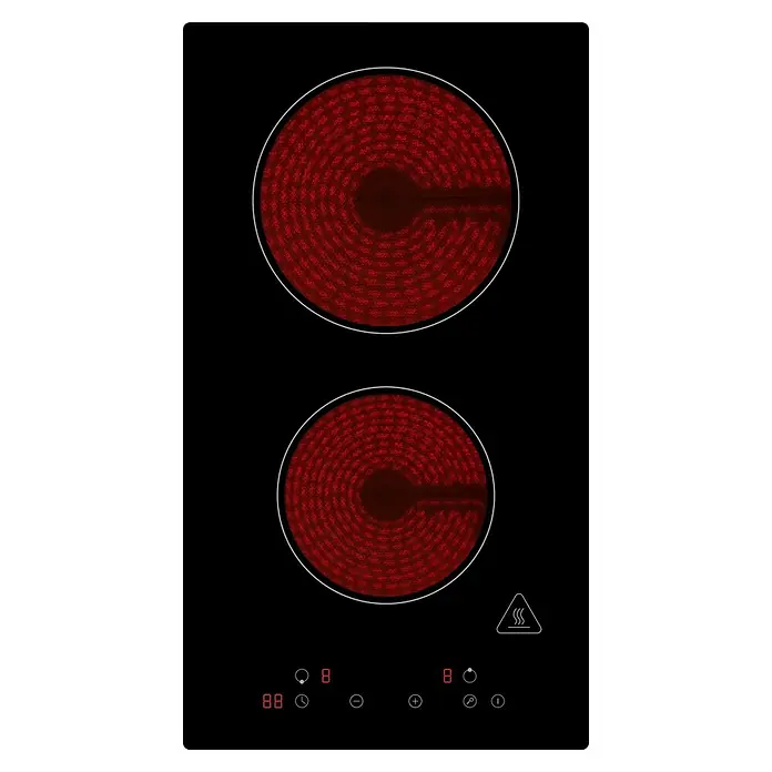 Respekta Kochfeld Bennet KM9130T-28 - Anzahl Kochfelder: 2 Stk., Elektrisch, Timer, Glaskeramik - Draufsicht