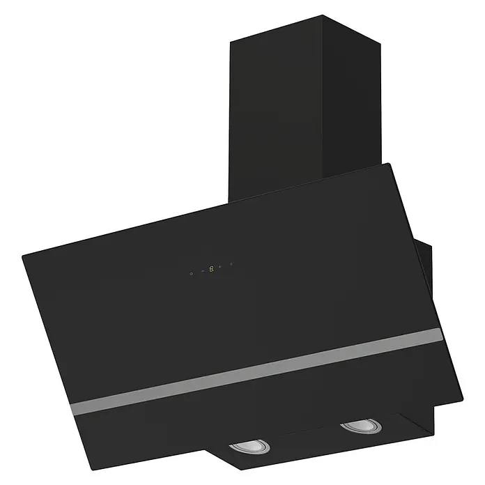 Respekta Schräghaube Hera CH 24080 SM - Breite: 79,5 cm, Max. Luftleistung: 572,8 m³/h, Schwarz - Diagonale Ansicht