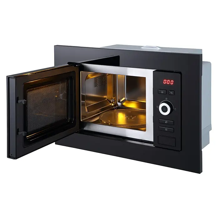 Respekta Einbau-Mikrowelle Jana MW 800G - Max. Leistung: 800 W, 20 l, Schwarz - Diagonale Ansicht