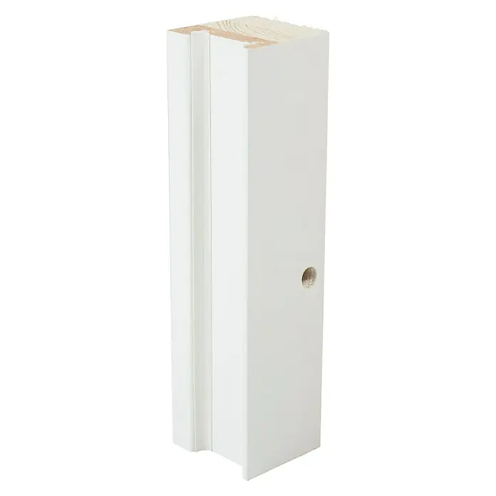 Kit galce exterior - L x An x Al: 6 x 6 x 220 cm, Blanco, Haya - Vista angular