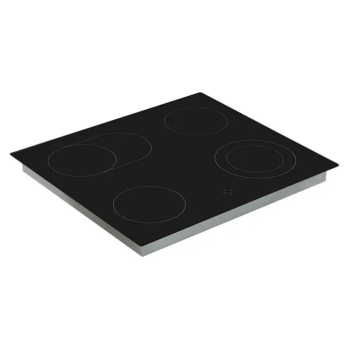 Respekta Einbauherd-Set Pumba HS3000-33 - Anzahl Beheizungsarten: 8 Stk., Edelstahl/Schwarz - Diagonale Ansicht