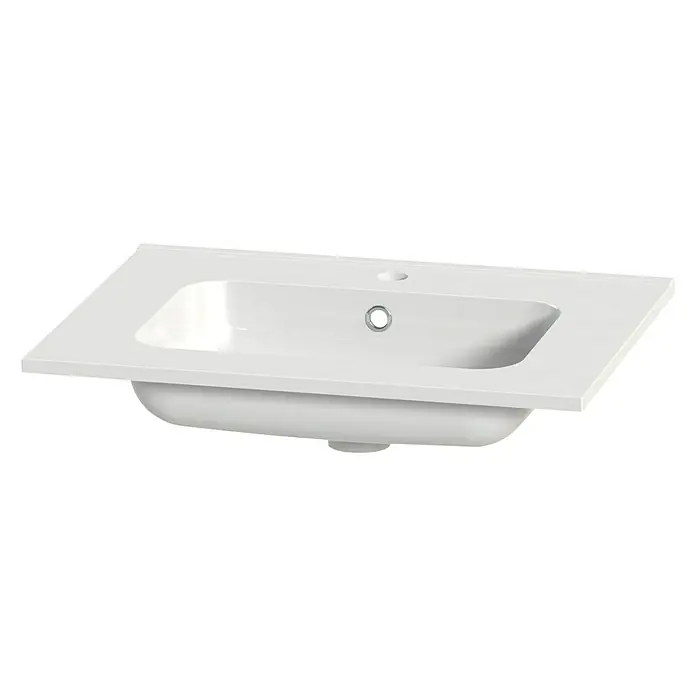 Tiger S-Line Wastafel Liro - 61 x 46,5 cm, Wit - Diagonaal zicht