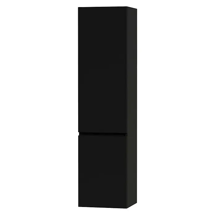 Tiger Loft Hoge kast - 40 x 35 x 160 cm, Mat Zwart - Diagonaal zicht