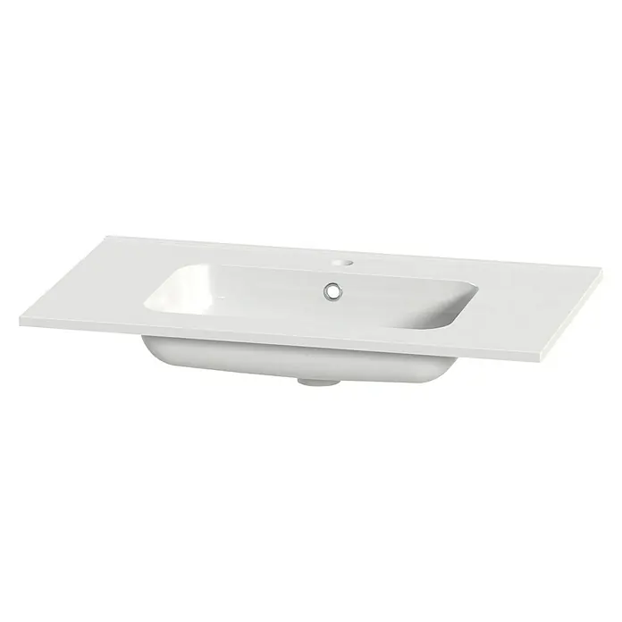 Tiger S-Line Wastafel Liro - 81 x 46,5 cm, Wit - Diagonaal zicht