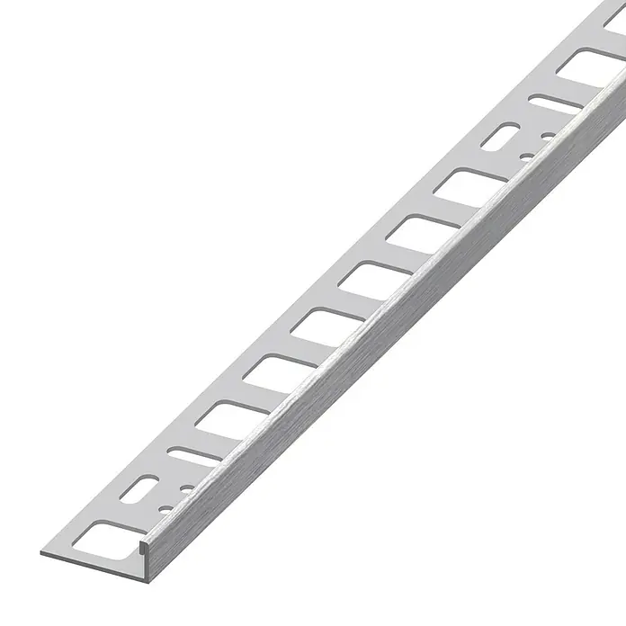 Fliesenprofil - Edelstahl, 1 m x 10 mm, Gebürstet, Rostfrei - Linke Seitenansicht