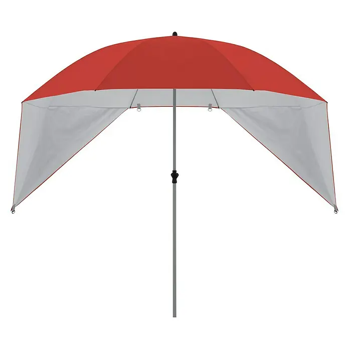 Sonnenschirm - Durchmesser: 160 cm, Rot - Vorderansicht