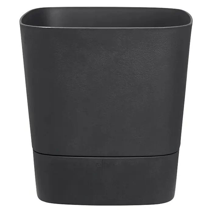 Elho Maceta para planta Greensense - Dimensiones externas (Ø x Al): 30 x 30 cm, Plástico, Gris oscuro - Vista frontal