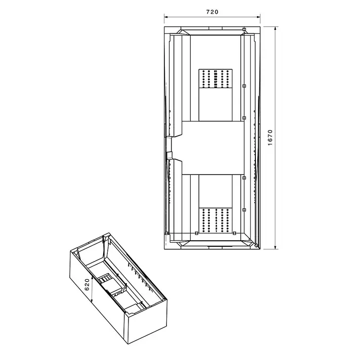 Ottofond Wannenträger Tacoma - Passend für: Badewanne Tacoma 170 x 75 cm - Ansicht von oben