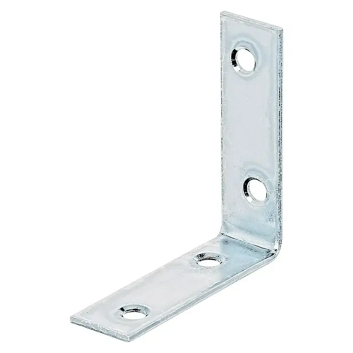 Stabilit Stuhlwinkel - 50 x 15 x 50 mm, 1 Stk., Stahl, Verzinkt - Diagonale Ansicht