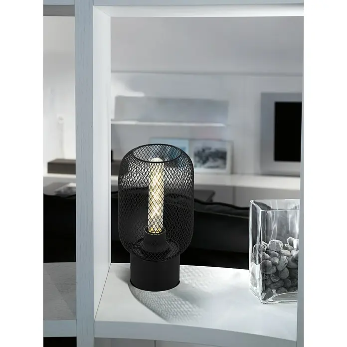 Eglo Wrington Tischleuchte Wrington - 60 W, Schwarz, E27 - Stimmungsaufnahme