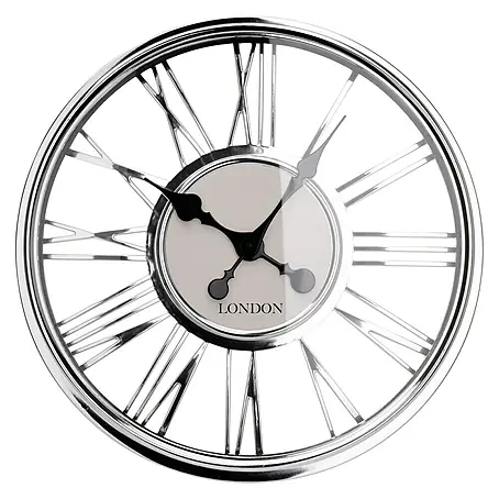 Reloj de pared redondo con cristal