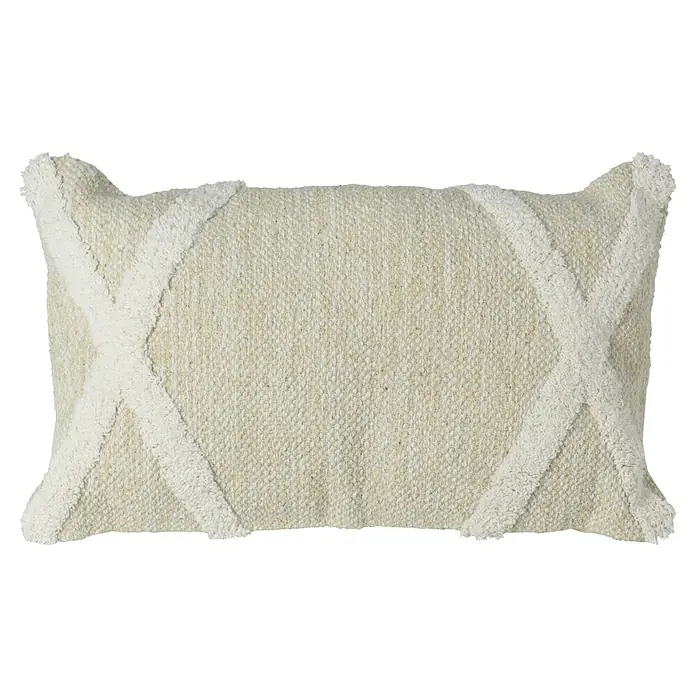 Cojín Mali - Beige, 30 x 50 cm, 100% algodón - Vista frontal