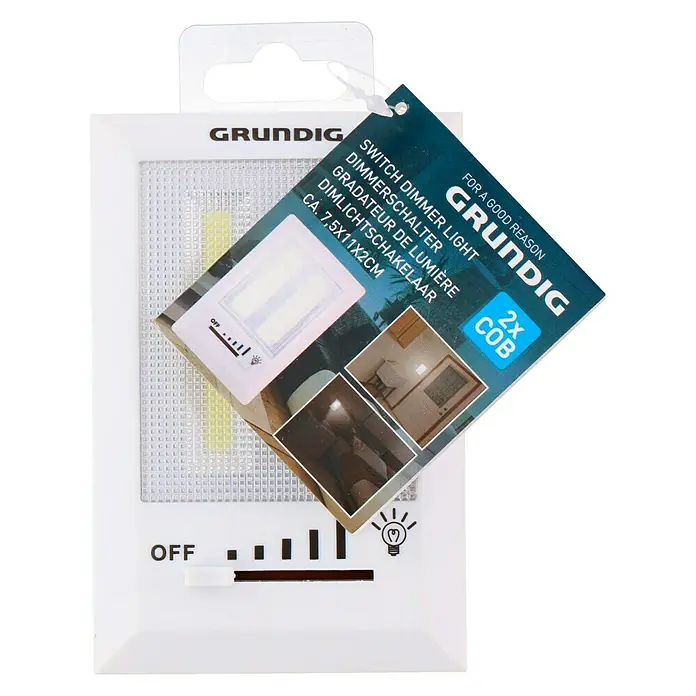 Luz LED 2xCOB - L x An x Al: 8 x 7,5 x 11 cm, Regulador de luminosidad - Vista frontal