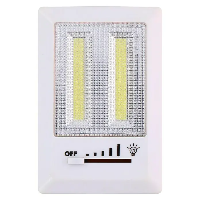 Luz LED 2xCOB - L x An x Al: 8 x 7,5 x 11 cm, Regulador de luminosidad - Vista frontal